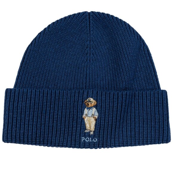 Polo Ralph Lauren Men's Coastal Bear Beanie - Clancy Blue - Picture 1 of 2